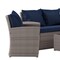 Flash Furniture Aransas Series 4 Piece Light Gray Patio Set with Navy Back Pillows and Seat Cushions JJ-S351-GYNV-GG - alternate 4